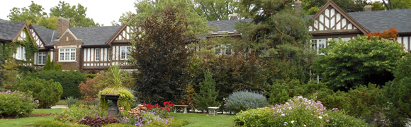 Governors Manor condo complex on Douglas Crescent, a 1920s Tudor building converted to condo apartments and townhouses