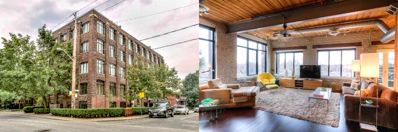 Columbus Lofts in Roncesvalles Village, a hard loft conversion of a baseball glove factory